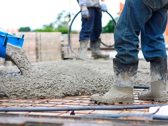 Pouring cement