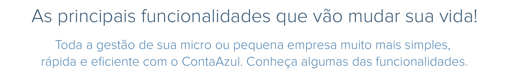 ContaAzul Funcionalidades Portal ERP