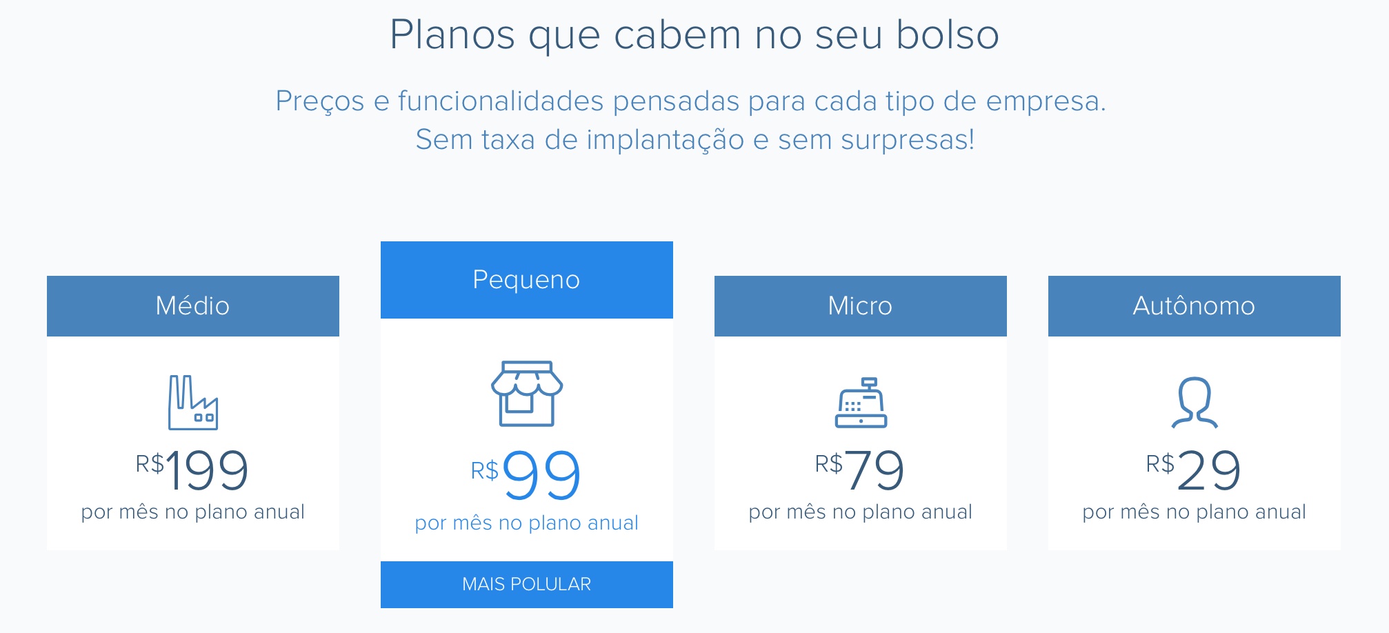 ContaAzul Planos Portal ERP